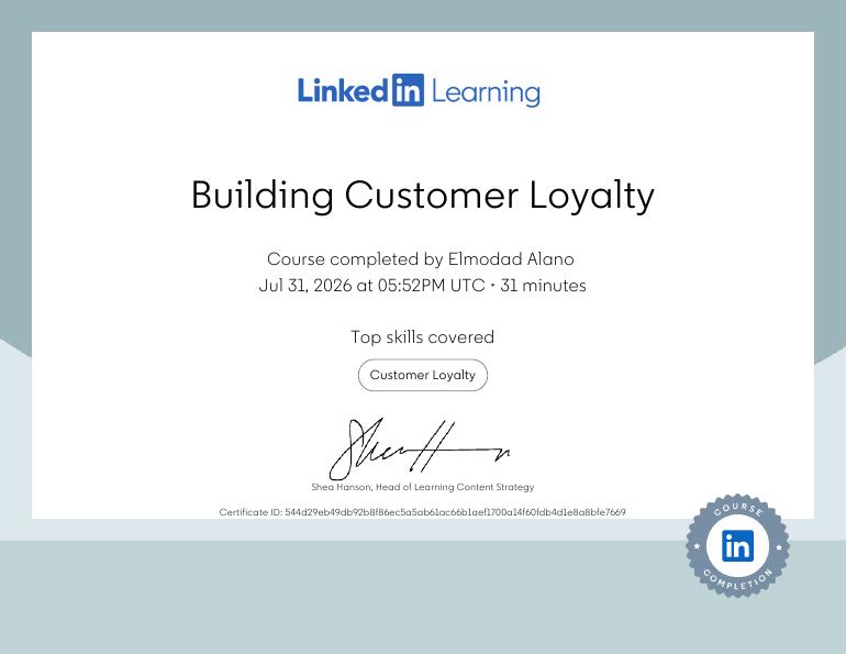 Building Customer Loyalty
