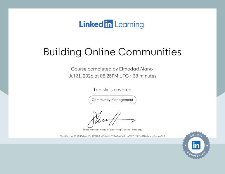 Building Online Communities