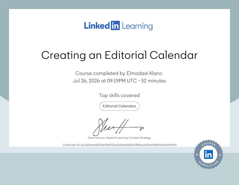Creating an Editorial Calendar