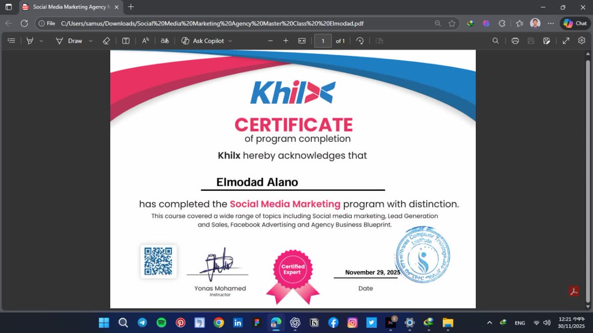 Social Media Marketing Program